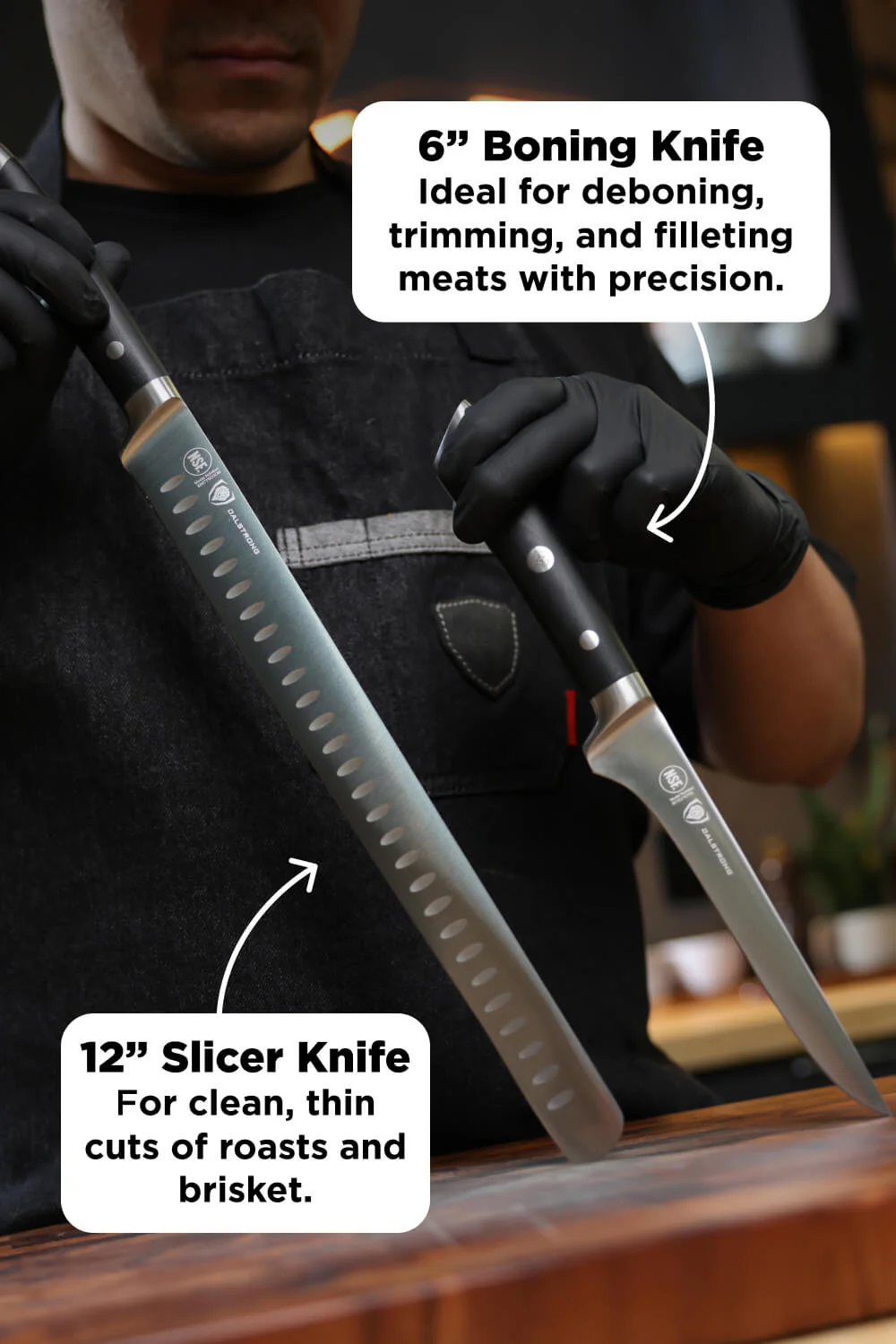 2 Piece Knife Set | Slicing Knife & Boning Knife | Gladiator Series Elite | NSF Certified | Dalstrong © - Image 2