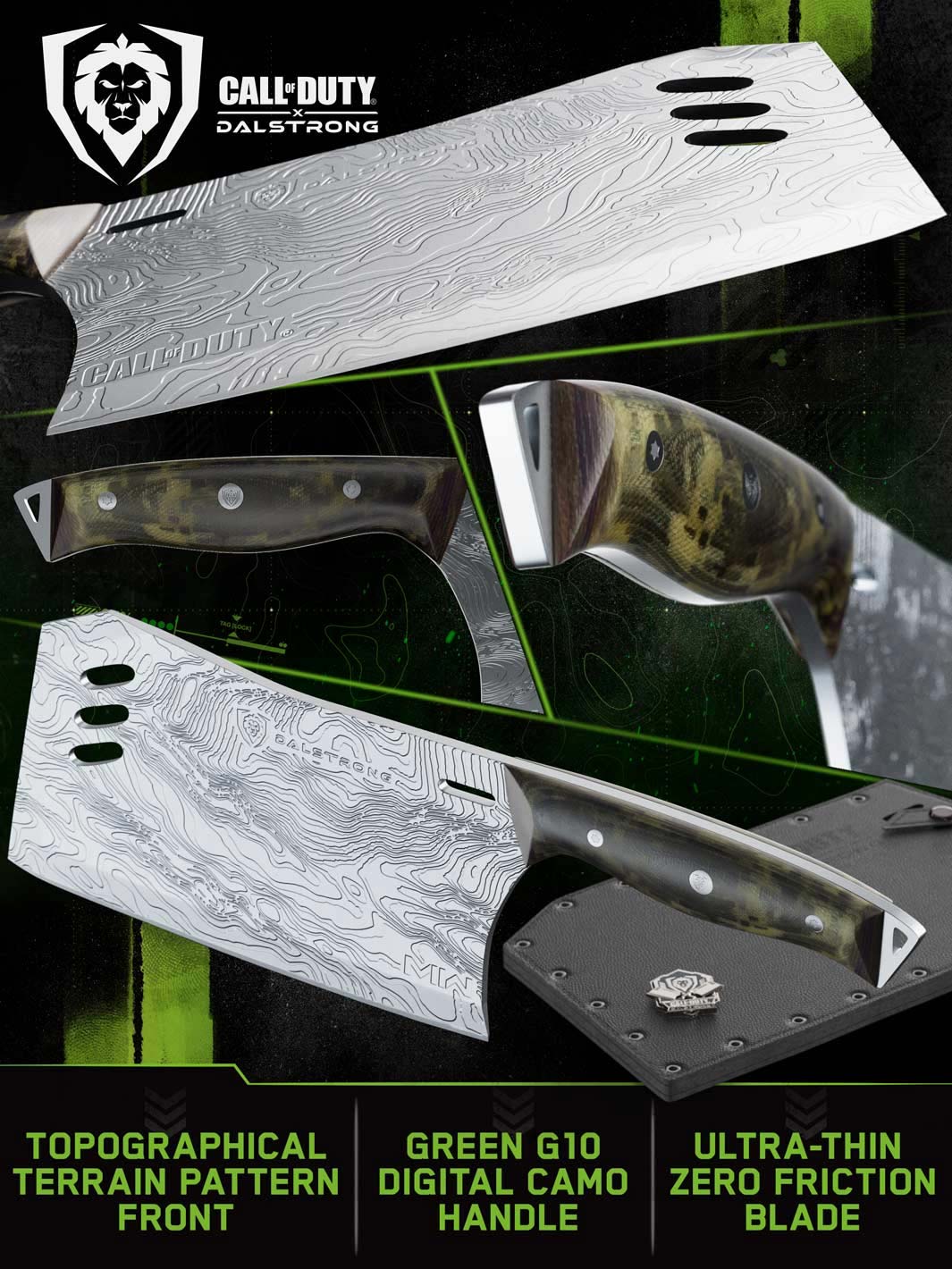 Cleaver Knife with Stand | Obliterator | Call of Duty © Edition | EXCLUSIVE COLLECTOR SET | Dalstrong © - Image 2