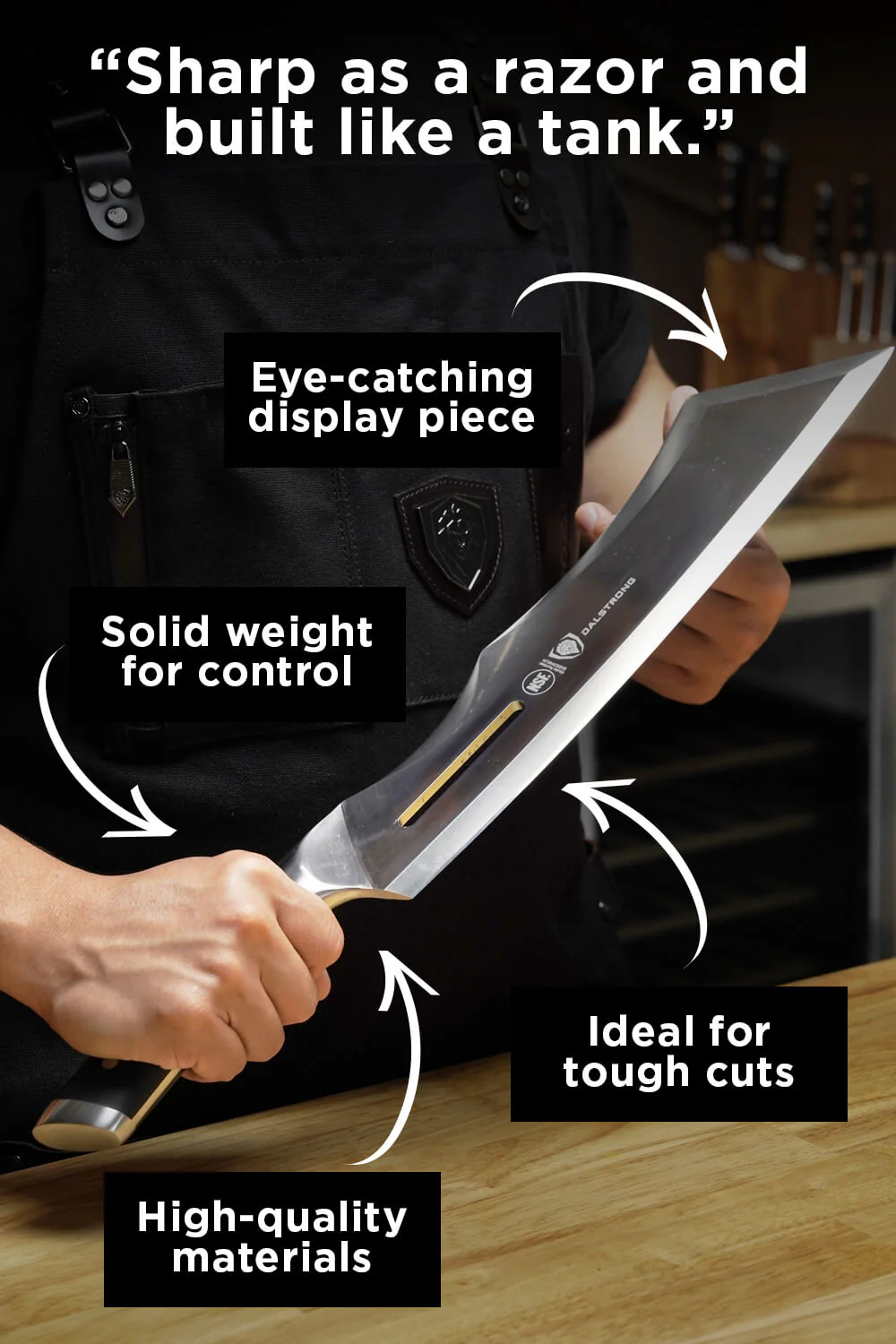 Annihilator Meat Cleaver with Stand 14" | Gladiator Series | Cleaver NSF Certified | Dalstrong © - Image 2