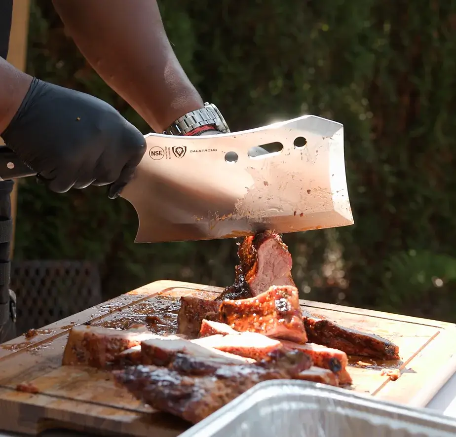 Meat Prep Bundle | 9" Obliterator Meat Cleaver with Stand + 8" Chef & Cleaver Hybrid Crixus Knife - Image 9