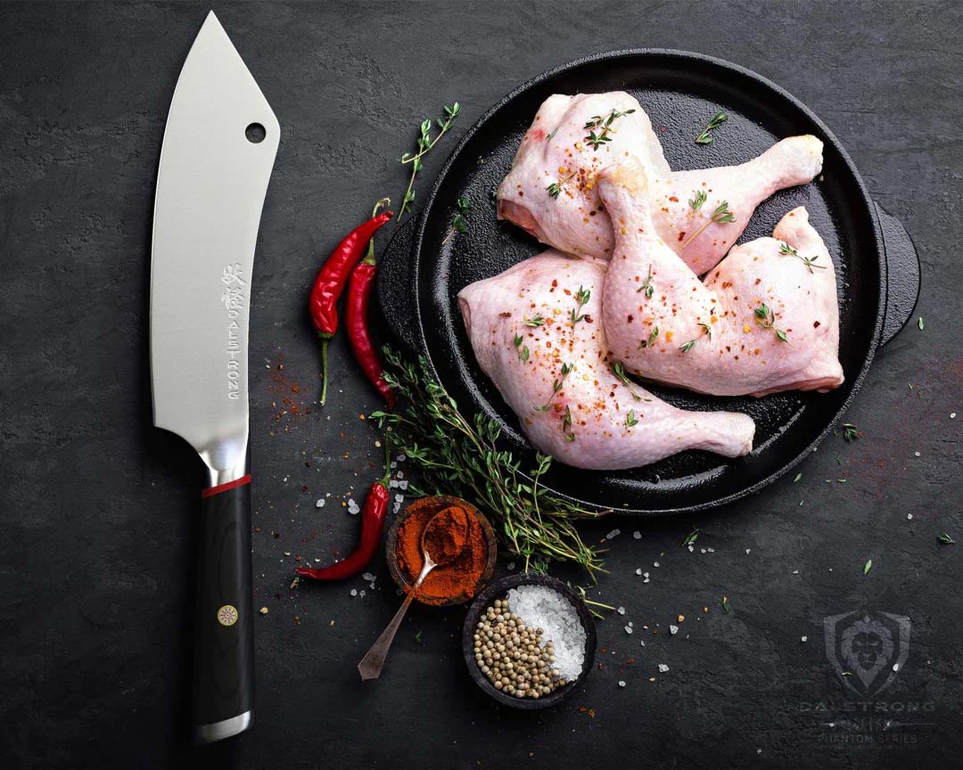 Chef & Cleaver Hybrid Knife 8" | Crixus | Phantom Series | Dalstrong © - Image 9