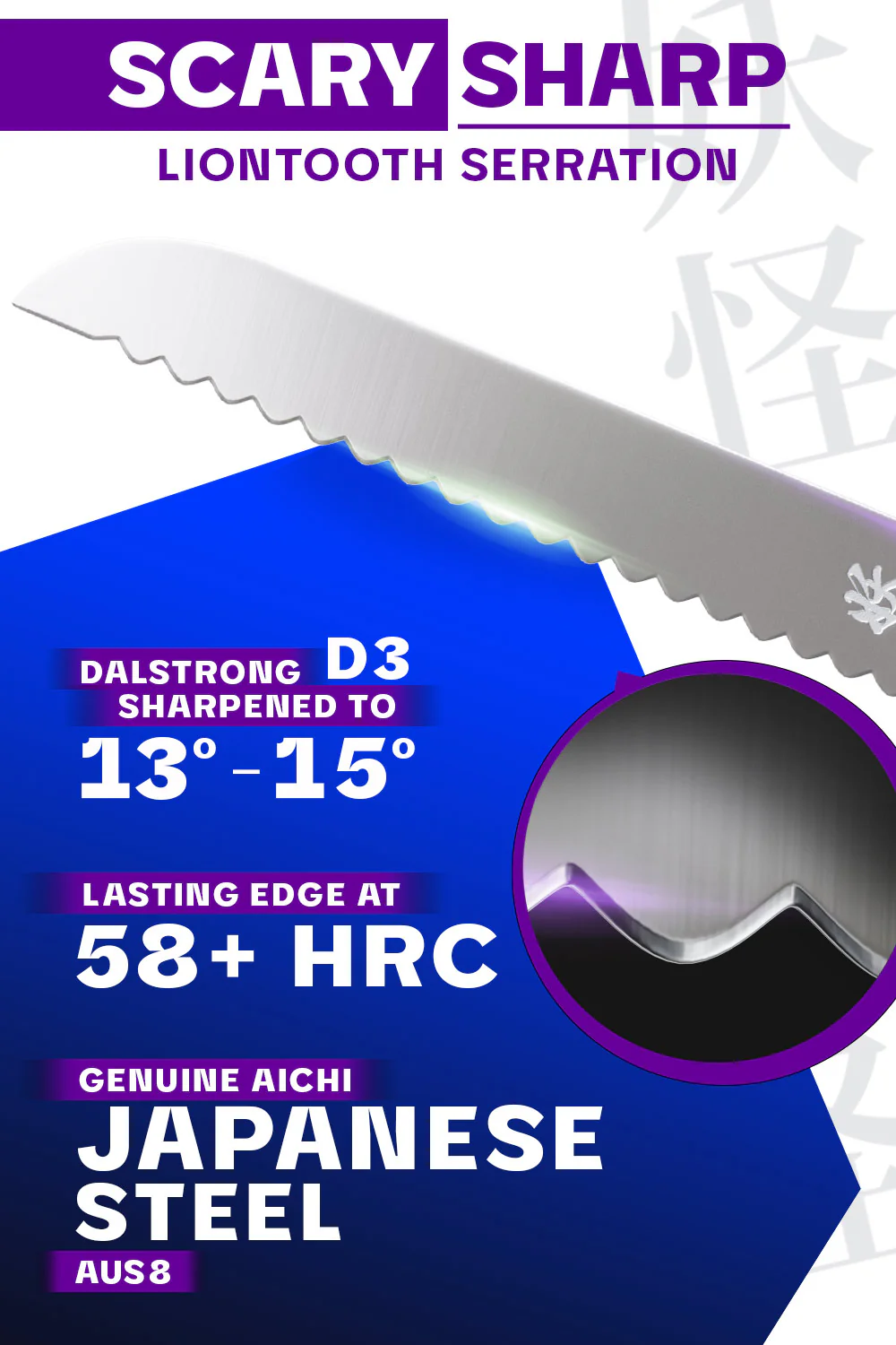 Serrated Bread Knife 9" | Phantom Series | Dalstrong © - Image 3