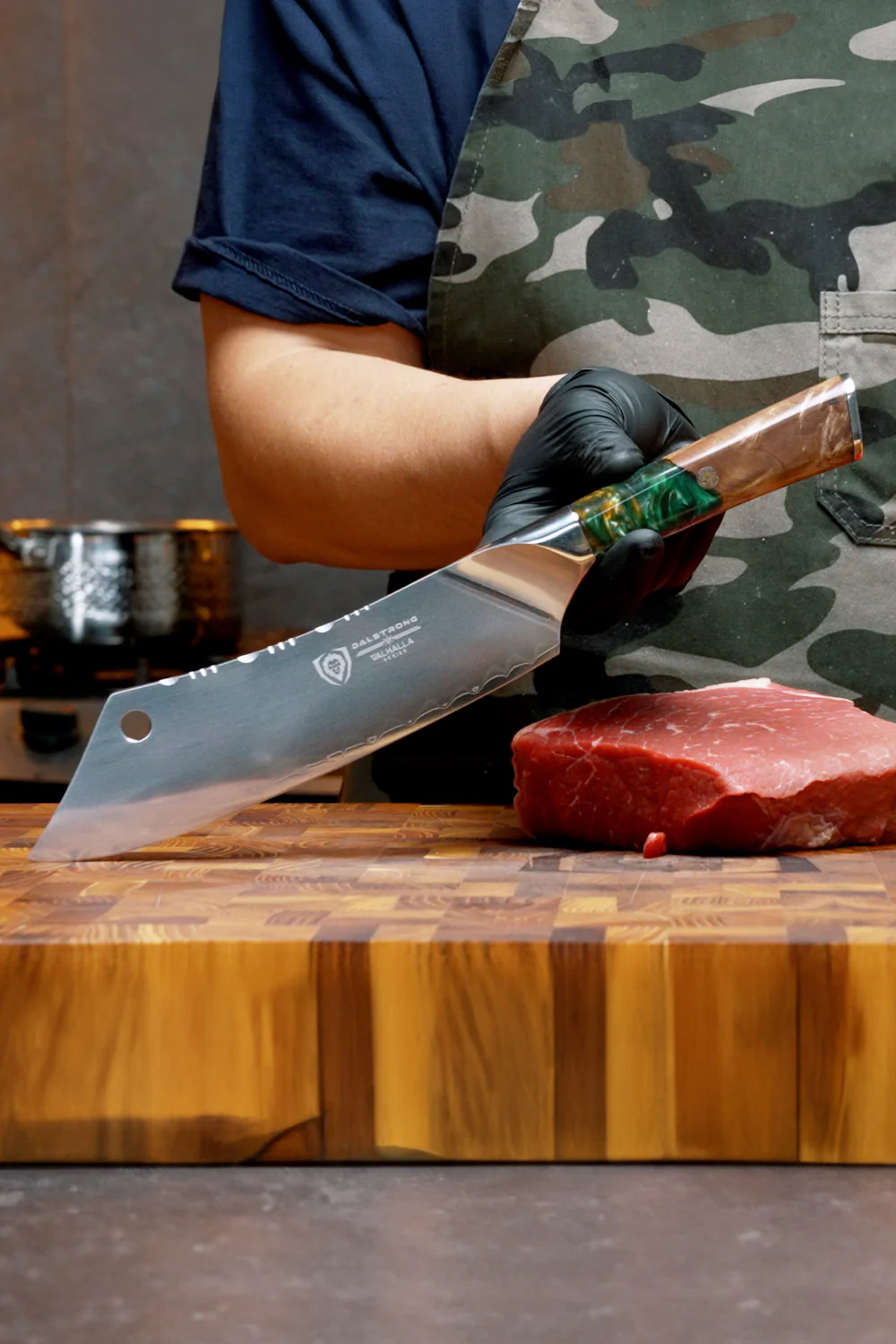 The Valhalla Series Bundle | 8" Chef Knife + 8" Chef & Crixus Hybrid Knife - Image 4
