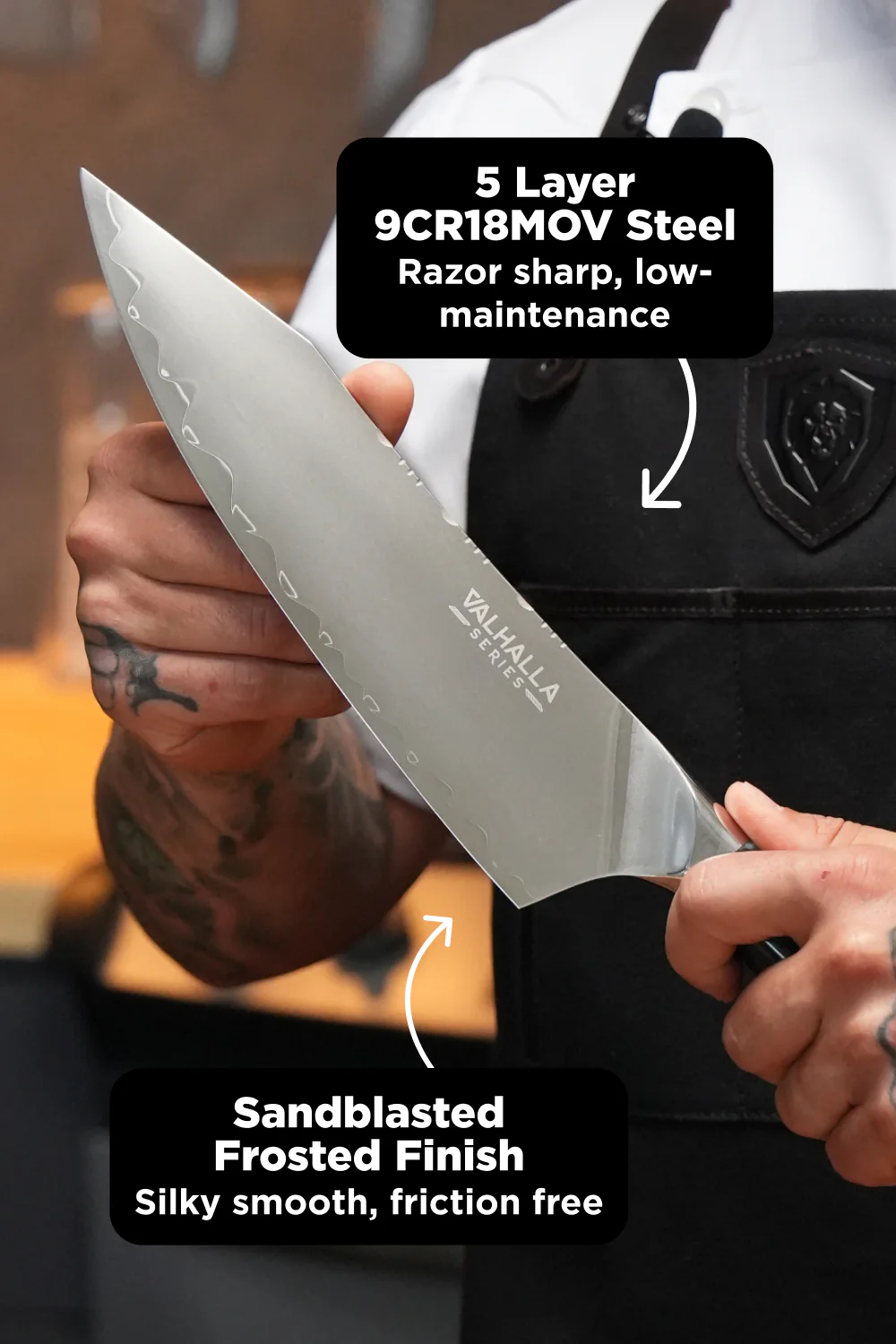 Valhalla Bundle | 8" Chef Knife + 4" Paring Knife + 7" Santoku Knife - Image 5